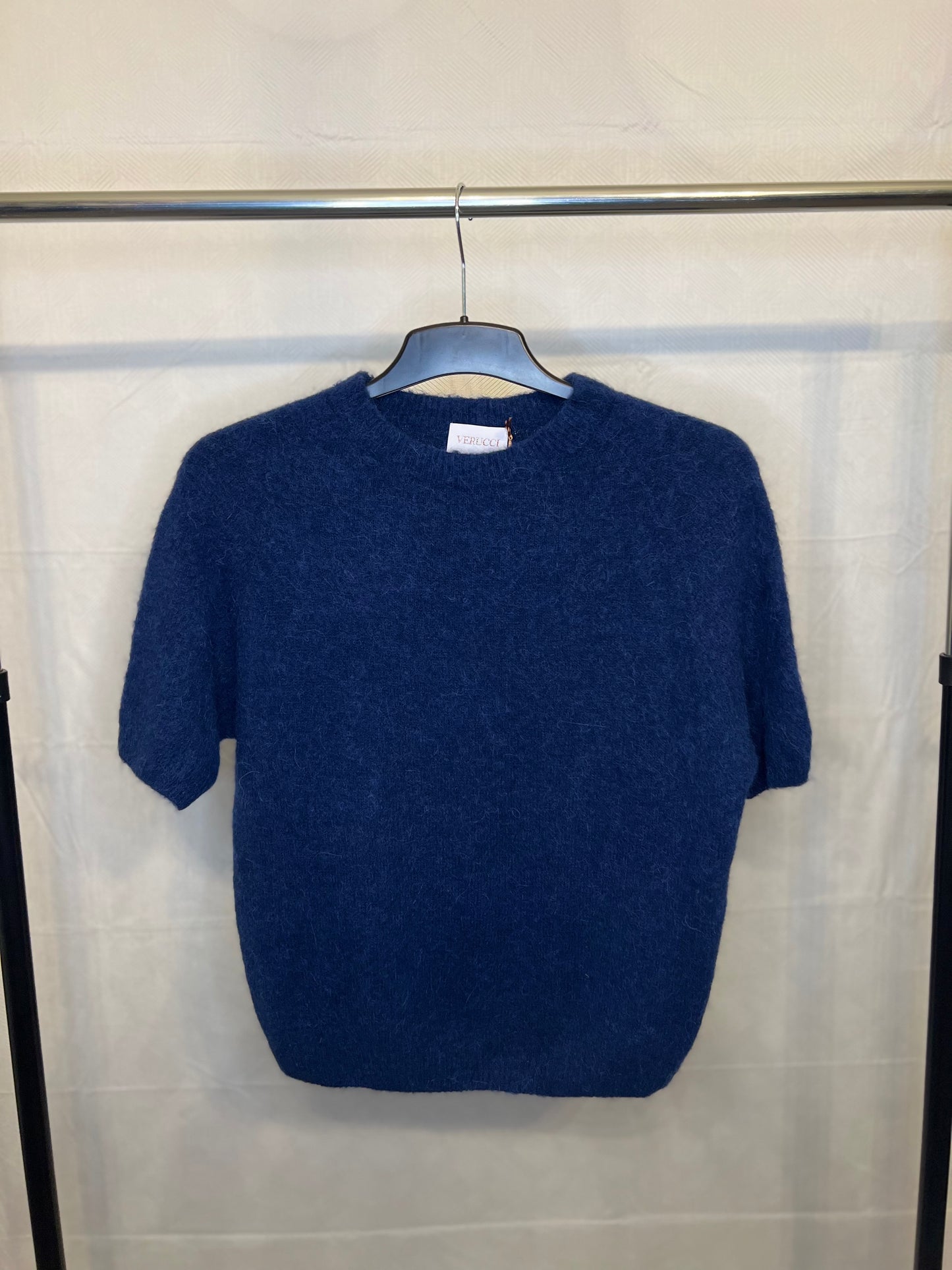 Knitted top donkerblauw