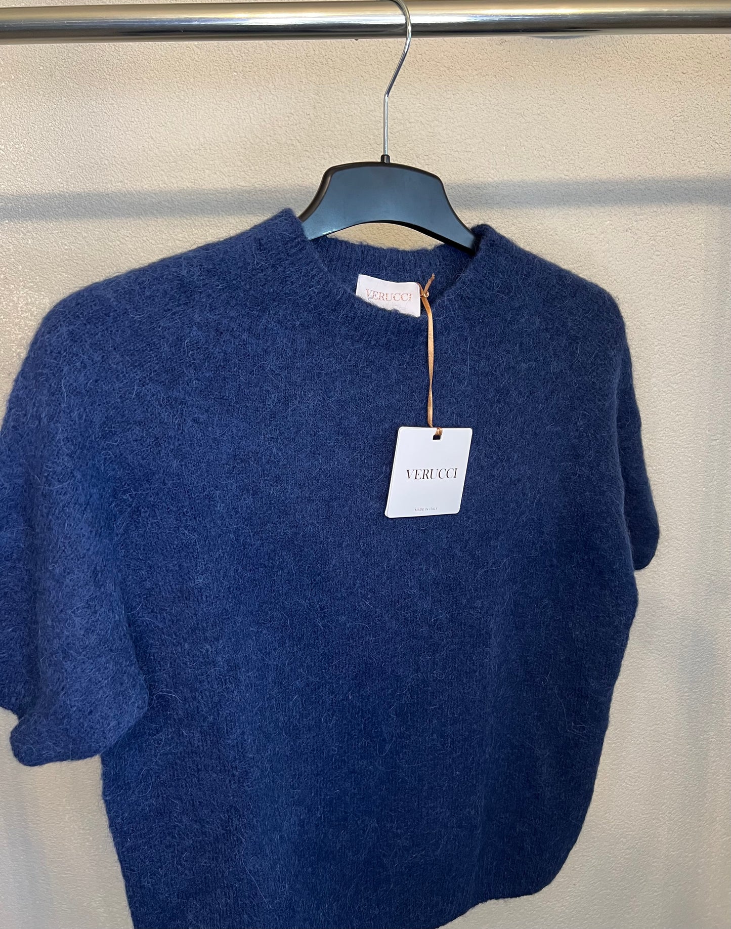 Knitted top donkerblauw