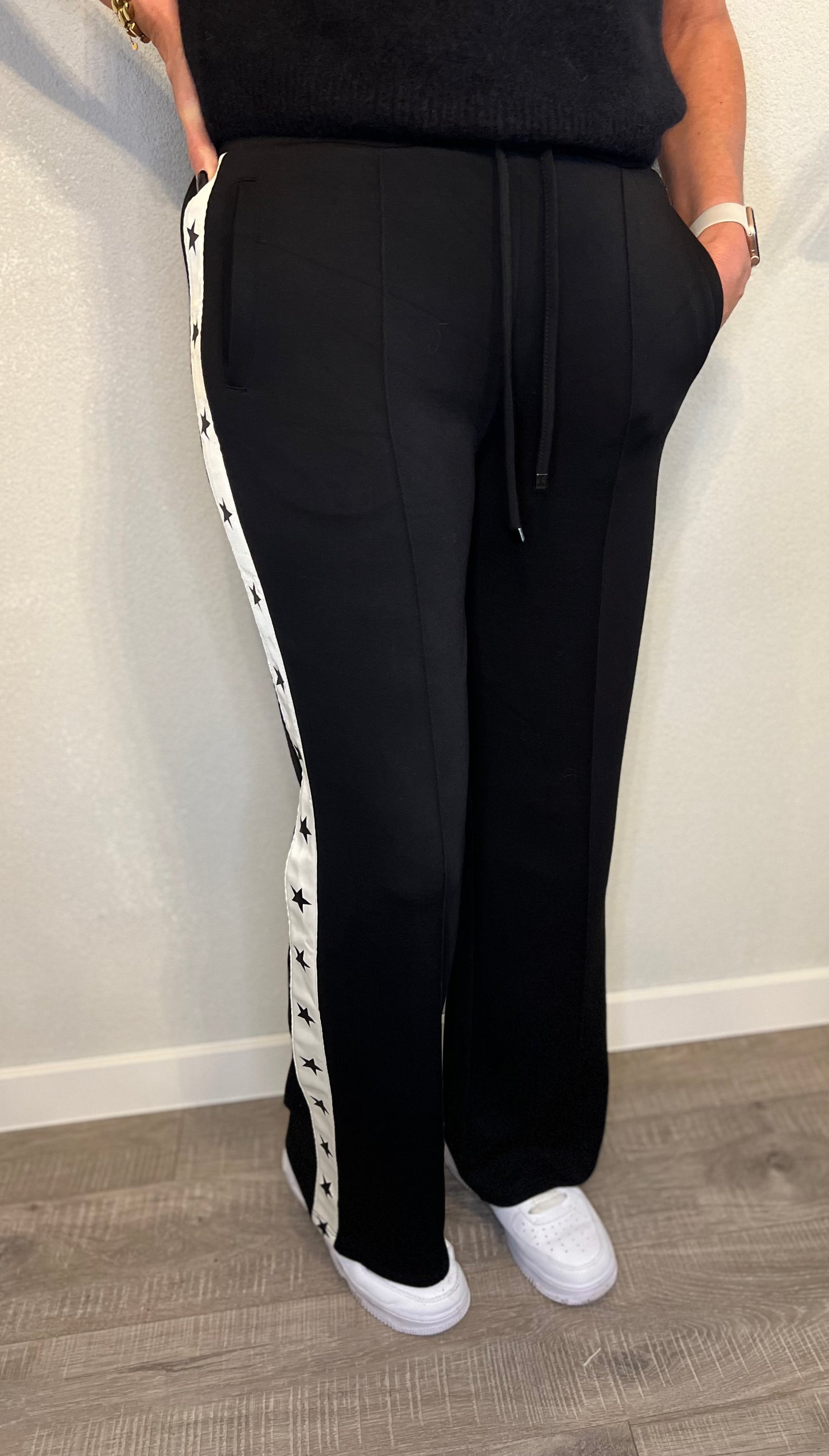 Straight leg jogger zwart